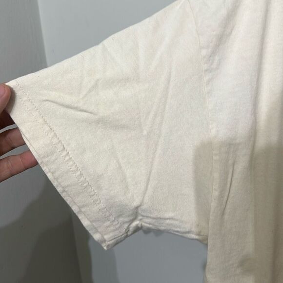 Clever Fools Mens White 100% Cotton Graphic Crew Neck Short Sleeve T-Shirt Sz XL - Picture 3 of 5